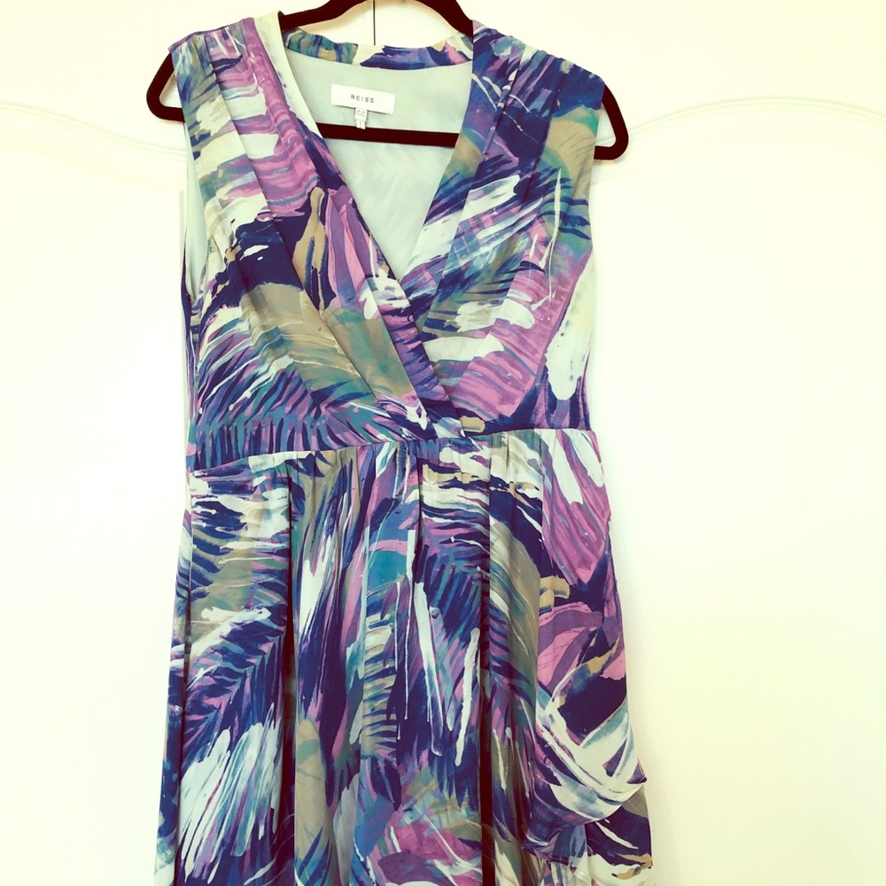 Reiss silk fit/flare mini dress